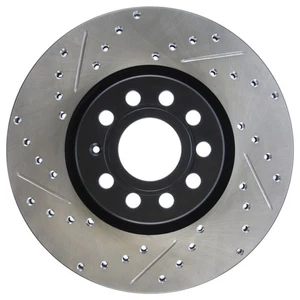 Rotor de freno delantero derecho StopTech 127.33098R perforado para 06-18 GTI / 06-21 Passat - Imagen 1 de 11