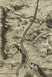 SARGANS - Karte der Grafschaft - nach Danckerts - Kupferstich um 1680 - Picture 1 of 2
