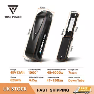 48V13Ah E-Bike Electric Bicycl Lithium-ion HL Battery with USB 2A Charger - Picture 1 of 8