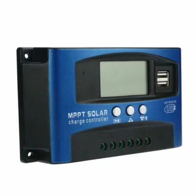 AMOTOPART 30A MPPT Solar Panel Regulator Charge Controller 12V/24V Auto Focus Tracking EP