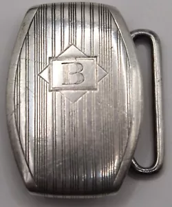 De colección - Hickok Hebilla Esterlina "B" Diseño Art Deco Inicial - 0.57 OZT - 1.5" - Imagen 1 de 9