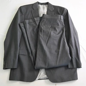 Jack Victor 43R 44R 36x30 Gray Stripe Luxor CT 100% Wool Mens Jacket Pants Suit - Picture 1 of 12