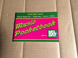BAJO ELÉCTRICO - DIAGRAMAS DE ACORDES / DIGITACIÓN / NOTAS - BOLSILLO DE MÚSICA - MEL BAY - Imagen 1 de 3