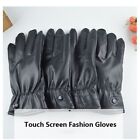 Winter Warm  ​ Plus Velvet Gloves Mittens Pu Leather Full Finger