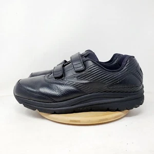 Brooks Addiction Walker Zapatos Para Hombres 12.5 2E AMPLIOS Negro Cuero Correas Tenis - Imagen 1 de 14