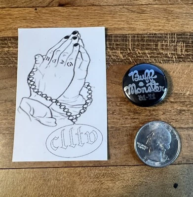 Vintage 2010 Buff Monster Anniversa Pin Graffiti Art Street  Shepard Fairey Obey - Image 1 of 4