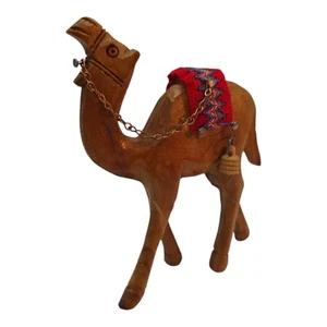 Olive Wood Hand Carved Camel Nativity Figurine - Picture 1 of 9