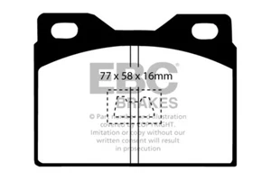 Pastiglie freno anteriori EBC Greenstuff per AUDI 100 1.6 (74>76) - Foto 1 di 1