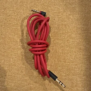 Genuine OEM Beats by Dr. Dre Replacement Red Audio Cable with 3.5mm Jack - Picture 1 of 4