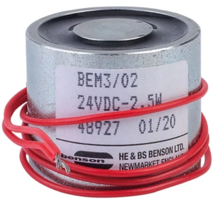 1x electroimán BEM3/02/24/2,5W HE & BS BENSON, 24V DC 2,5W - Imagen 1 de 1