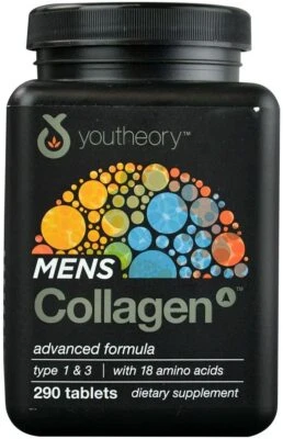 Youtheory Collagen - Mens - Advanced - 290 Tablets - Gluten Free Exp. 07/2027 - Image 1 of 2
