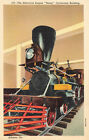 Postcard Train Historical Engine Locomotive Texas Cyclorama Atlanta GA Linen