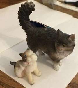 2 Rascal Cats-Siamese by Paradise & Big 3" Grey Furry Cat by Target - Picture 1 of 4