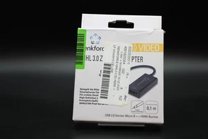 Renkforce - MHL 3.0 zu HDMI-Adapter schwarz, Kabel, USB 2.0 Stecker - Bild 1 von 1