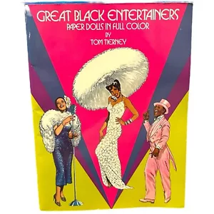 Great Black Entertainers Paper Dolls in Full Color by Tom Tierney 1984 Mint Con. - Picture 1 of 11
