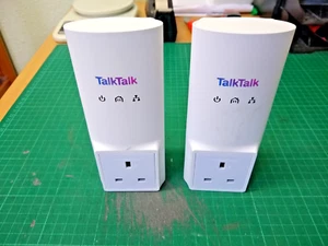 2 x D-LINK DHP-P326AV POWERLINE ADAPTERS TalkTalk BT Sky etc Dual Ethernet Ports - Picture 1 of 5