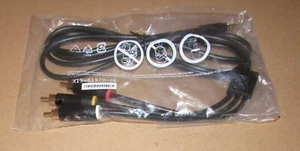 Official Microsoft Xbox 360 E Slim Black Composite AV Cable X864963-002 - Picture 1 of 2
