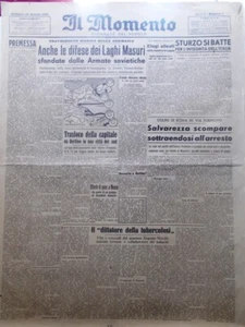 Il Momento del 28 Gennaio 1945 WW2 Laghi Masuri Trilussa Eugenio Morelli Armate - Foto 1 di 3
