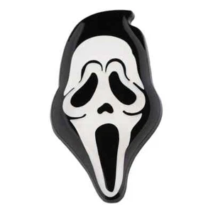 Scream Horror Movie Ghost Face Mask Black Enamel Metal Pin - Picture 1 of 3