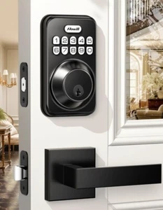 Zowill Keybad Digital Deadbolt With Lever Set (Matte Black) D30 - Picture 1 of 11