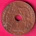 REPULIQUE FRANCAISE 1938 INDO CHINE FRANCAISE ONE CENT RARE COIN#KB265