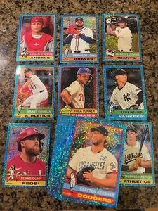 2025 Topps Heritage Blue Sparkle Chrome Complete Your Set You Pick Card #1-500 - Picture 1 of 1