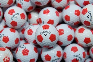30 Callaway Chrome Soft with RED TRUVIS Golf Balls AAA / Standard Grade. - Picture 1 of 1