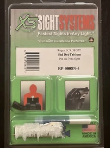 XS Sight Systems Standard Dot Tritium Night Sights Ruger LCR .38/.357 NEW White - Picture 1 of 2