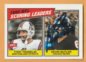 Kevin Butler Chicago Bears AUTO Firmado 1987 Topps League Leader Georgia Bulldogs - Imagen 1 de 2