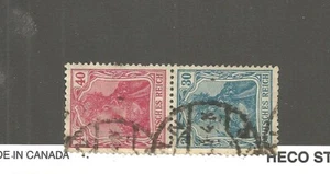 Germany # 123a, 124a, 30 pf blue & 40 pf rose, pair, 1920 - Picture 1 of 2