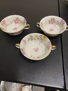 Castleton China Made In USA Sunnybrooke Pattern Cream Soup (3) - Picture 1 of 6