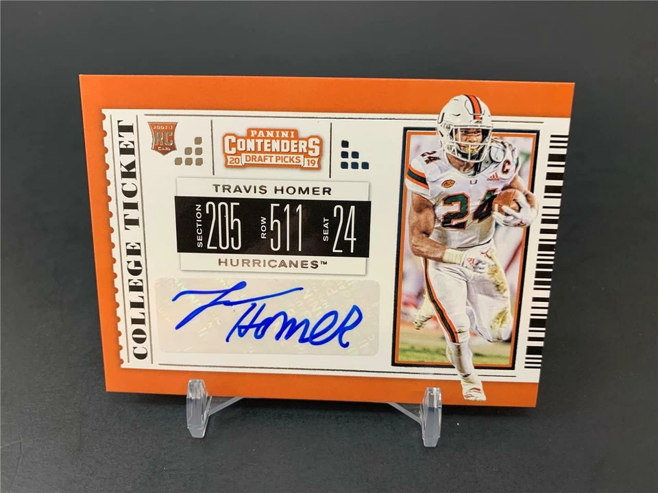 2019 PANINI CONTENDERS DRAFT PICKS TRAVIS HOMER #276A ROOKIE COLLEGE TICKET AUTO - Image 1 of 1
