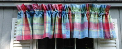 De colección Spinnaker Madras Cuadros-Ralph Lauren-Cenefa Forrada-Habitación de Niños-Último Foto 1 de 4