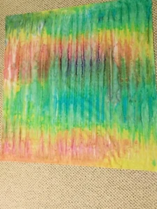 HAND DYED BATIK FABRIC- BEAUTIFUL MULTICOLORS - Picture 1 of 3