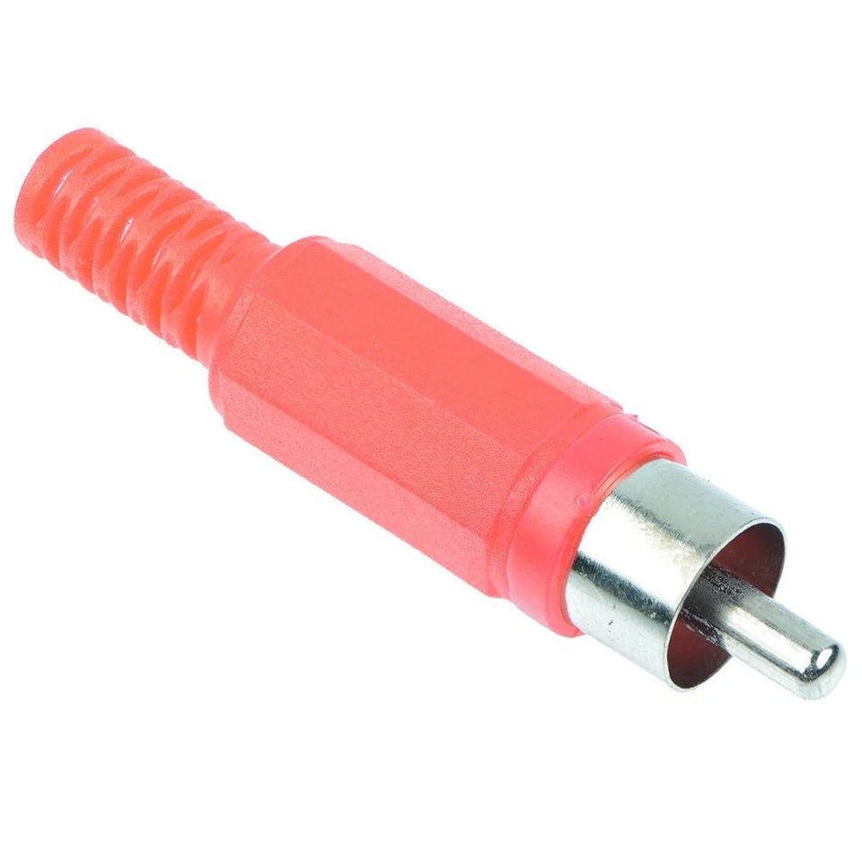 10 x Red RCA Phono Plug Connector - Image 1 of 1