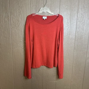 Reformation Eternity Knit Sweater Top Size XL Red Holiday Tight Knit Soft Light - Picture 1 of 7
