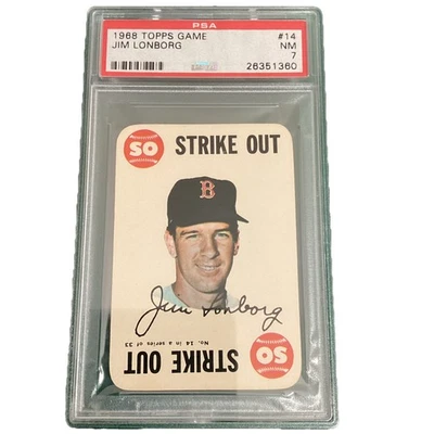 1968 Topps Game #14 Jim Lonborg Red Sox PSA 7 1360 - Image 1 of 2