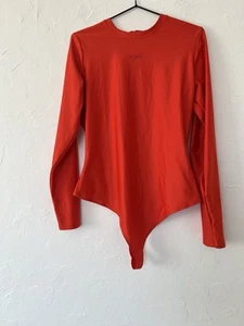 Jordan Flight women’sLong Sleeve Bodysuit orange size L - Picture 1 of 10