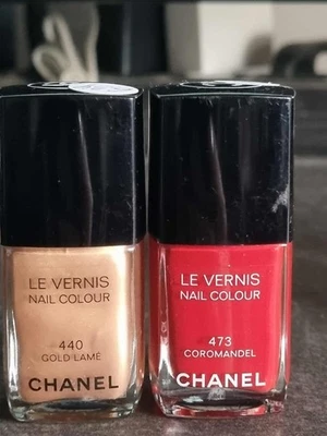 Juego de 2 esmaltes de uñas CHANEL Le Vernis - 440 Gold Lame, 473 Coromandel Foto 1 de 3