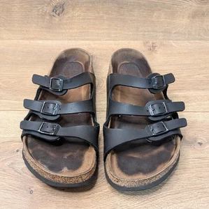 Sandalias Birkenstock Florida con correas negras talla 38 EU 7 EE. UU. - Imagen 1 de 13