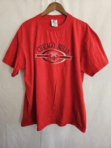 Vintage Chicago Bulls T Shirt Men's Red Short Sleeve Embroidered Size XL - Picture 1 of 5