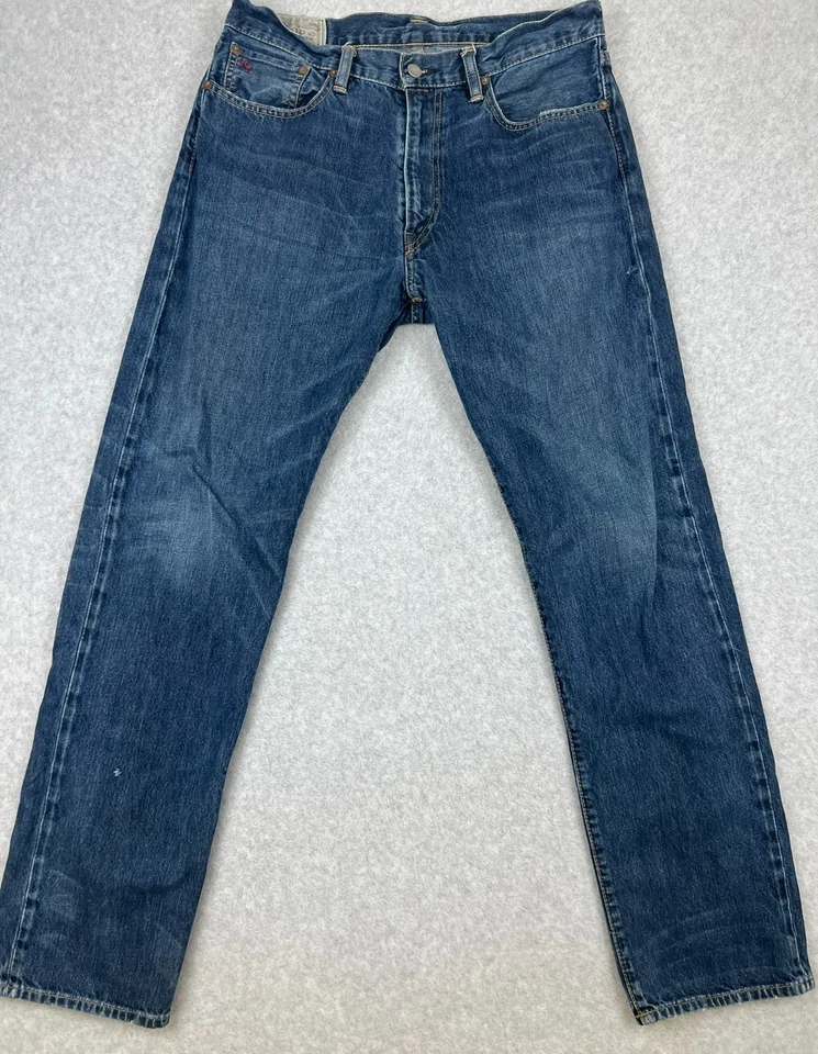 Jeans Polo Ralph Lauren Thompson Ribete Relajado 32x34 Hecho en México Foto 1 de 4