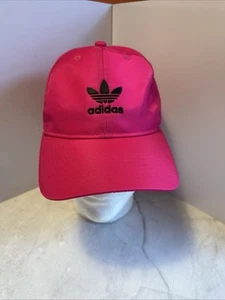 Gorra Adidas Rosa Caliente Logotipo del Trifolio Mujer Nylon Correa Ajustable UC - Imagen 1 de 10