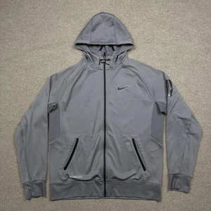 Sudadera con Capucha Nike Para Hombre Talla L Gris Cremallera Completa Ligera Rendimiento Aire - Imagen 1 de 9