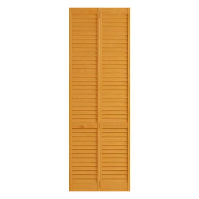 Varanda 30 pol. x 80 pol. Armário interno inacabado porta dobrável Louver Pine - Imagem 1 de 4