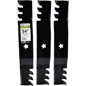 3pcs MaxPower Deck Blades for 54inch 561738XB Craftsman Husqvarna 187254 Mowers - Picture 1 of 7