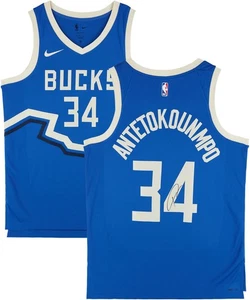 Giannis Antetokounmpo Bucks Signed Nike 2024-24 City Edition Swingman Jersey - Picture 1 of 5
