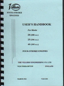 Villiers Four-Stroke Marks 20/25/40 Stationary Engine User's Handbook - Picture 1 of 1
