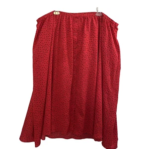 BB Dakota Womans Skirt Red Plus 24 Polka Dot Midi Polyester Pull On Stretch - Picture 1 of 6