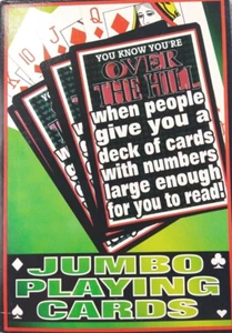 Jumbo Playing Cards - Over The Hill Gag Birthday Gift Full Deck MINT CONDITION! - Picture 1 of 2